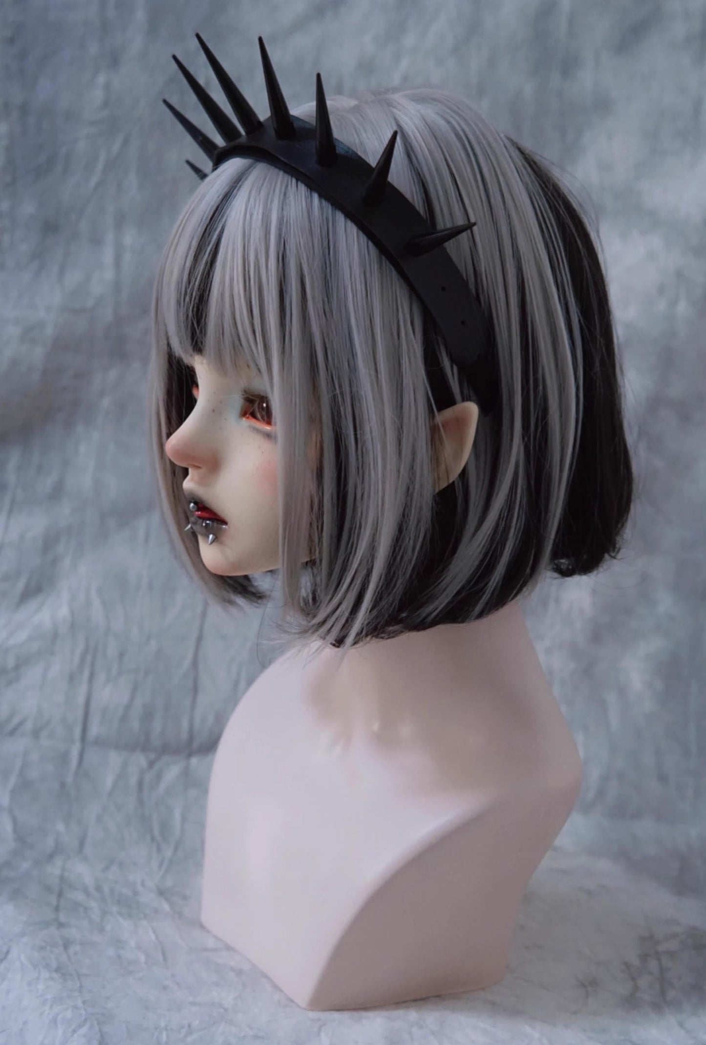 Strange Sugar - Punk Gothic Lolita KC Faux Leather Rivet Hair Accessories