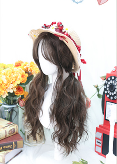 Dalao Home - Waffle - Lolita Splayed Bangs Curly Wig