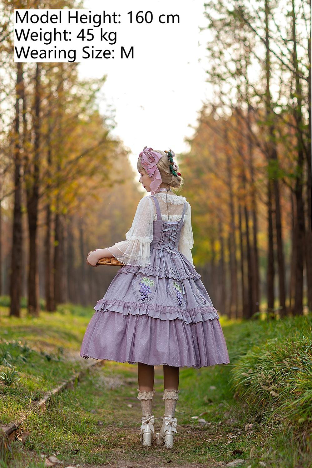 Infanta - Grape Manor - Country Lolita JSK Suit with Grape Embroidery