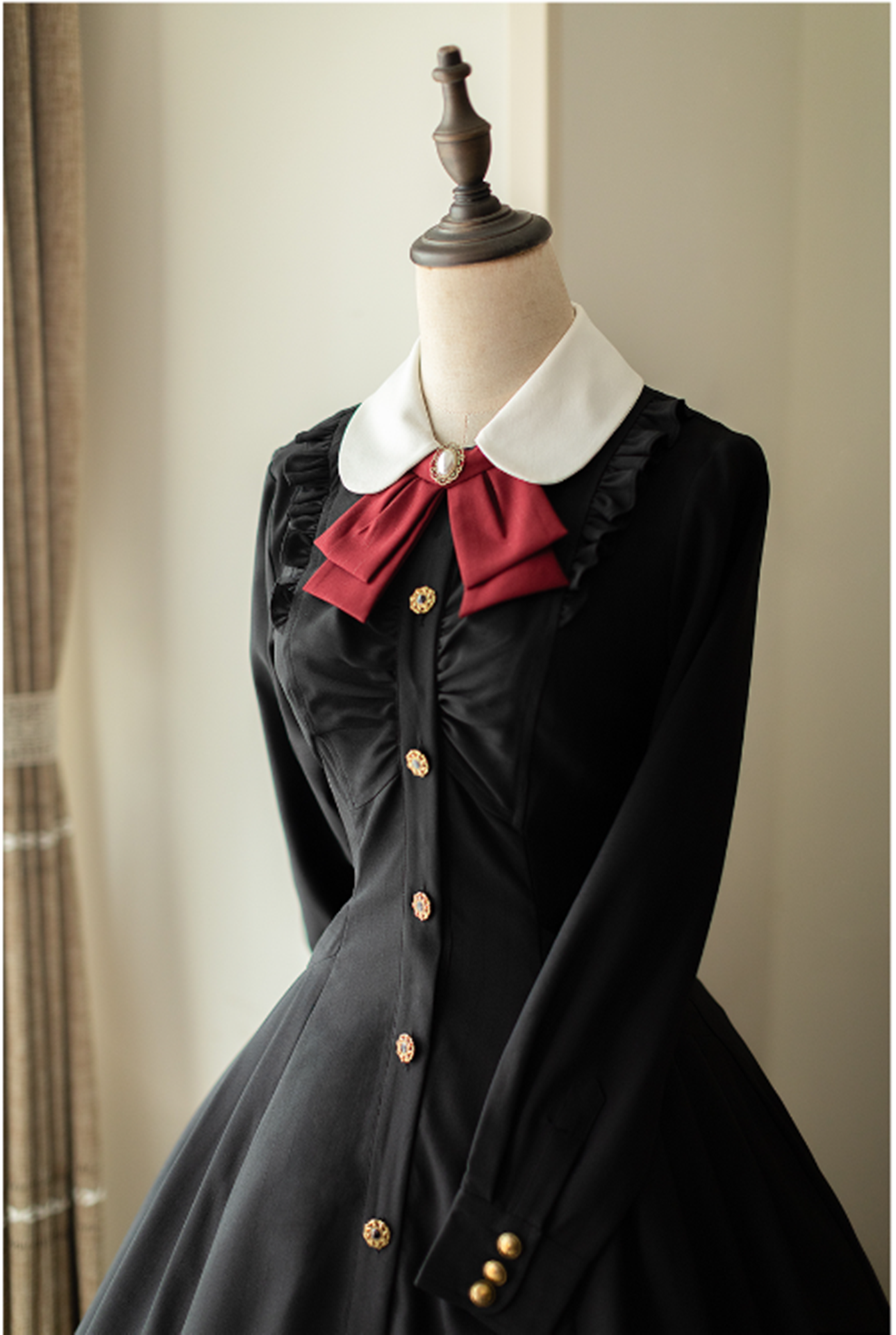 Forest Wardrobe - Winter Lolita Classic Front Open Stripe OP