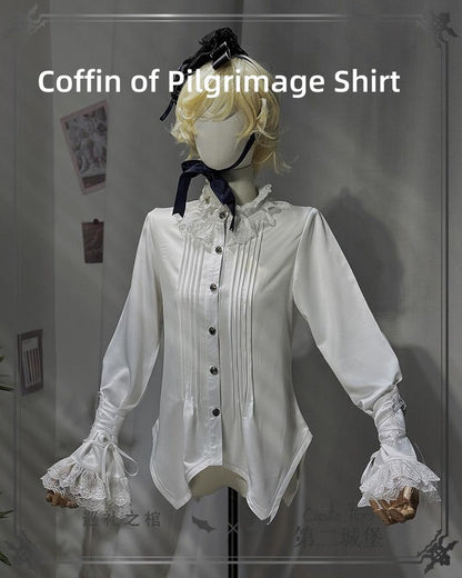 CastleToo - Erosion Heart F-Type - Ouji Lolita Suit Black Velvet Shorts and Skirt