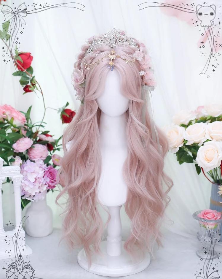 Dalao Home - Di - Daily Lolita Wig Long Curly Hair Figure-eight Bangs