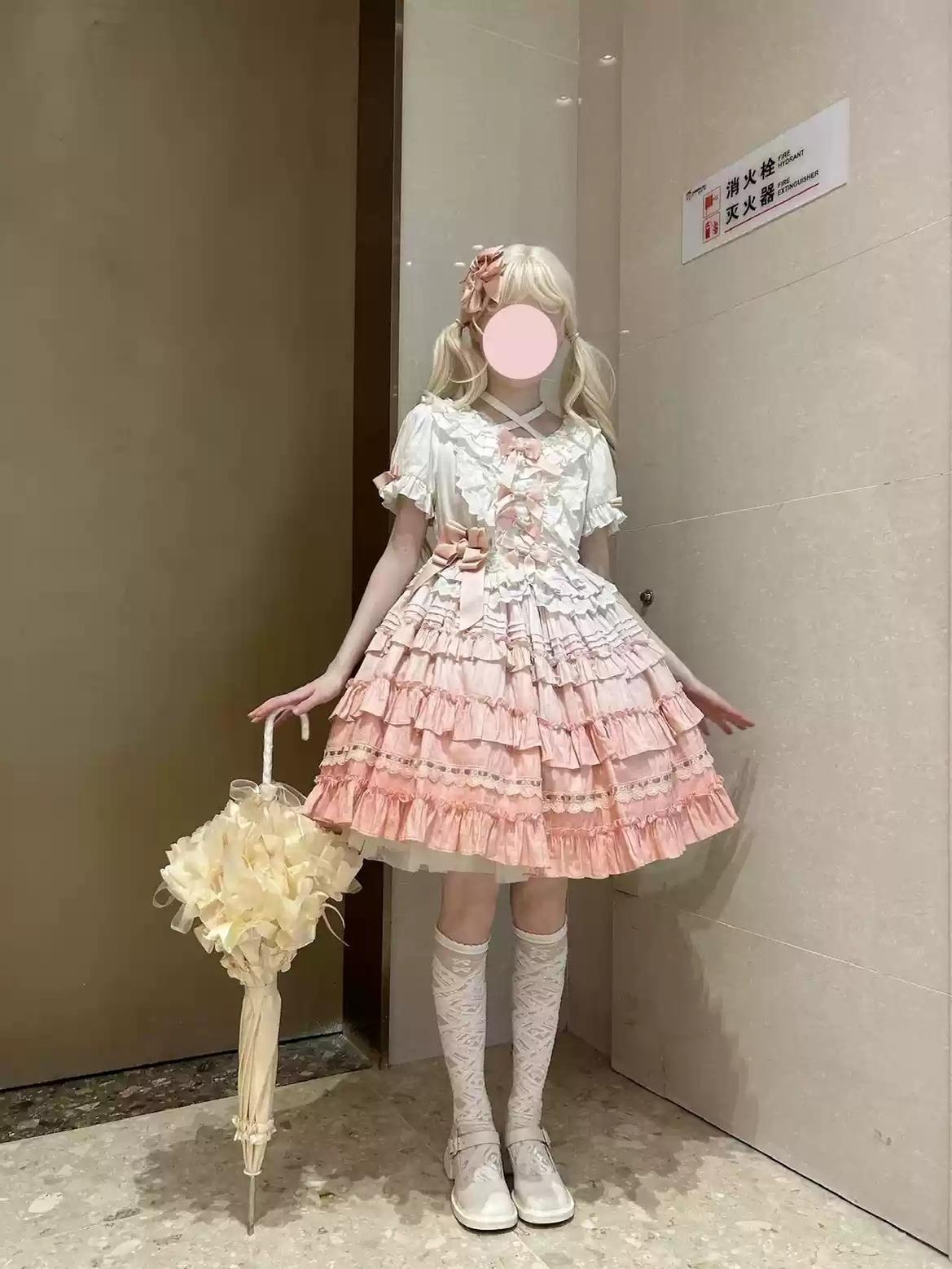 Mengfuzi - Little Milkfoo - Vintage Lolita Gradient Dress