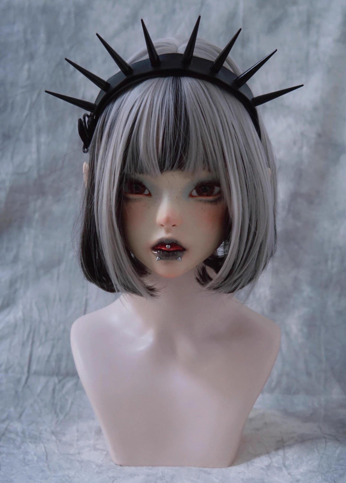 Strange Sugar - Punk Gothic Lolita KC Faux Leather Rivet Hair Accessories