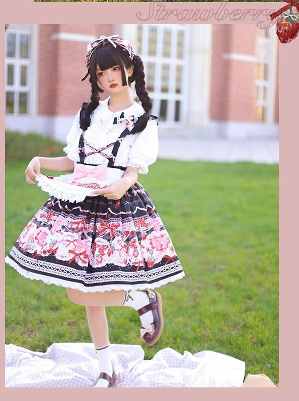 OCELOT - Sweet Lolita Lolita JSK and SK Rabbit Strawberry Dress