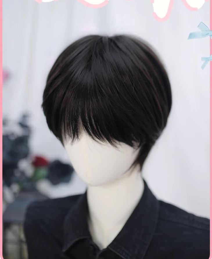 Dalao Home - Ouji Lolita Short Wig with Natural Color and Layered Cuts