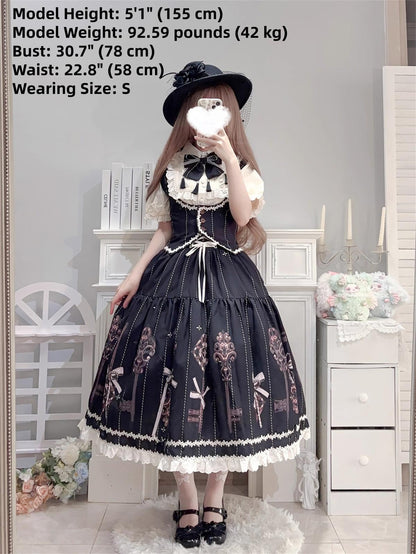 Uncle's Workshop - Secret Key - Classic Lolita Dress Suit, Key Print