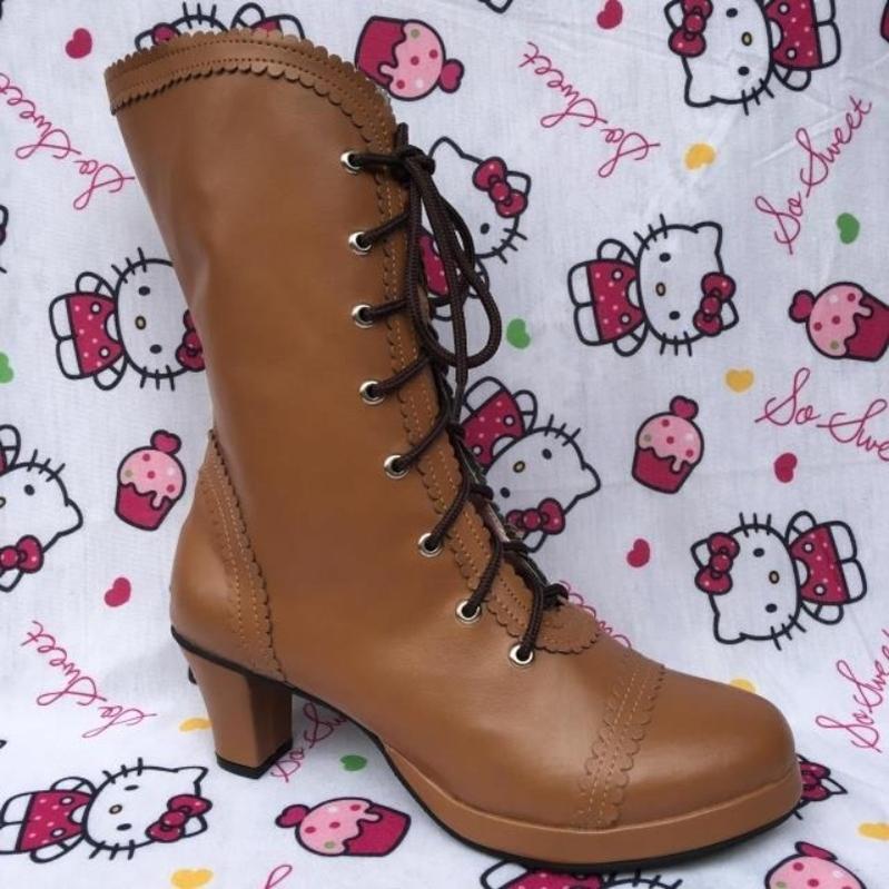 Antaina - Elegant Lolita Heel Boots Heel Shoes Multicolor