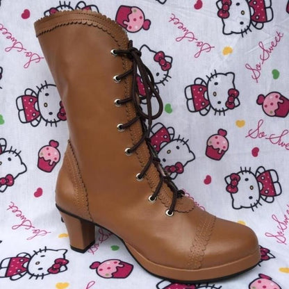 Antaina - Elegant Lolita Heel Boots Heel Shoes Multicolor
