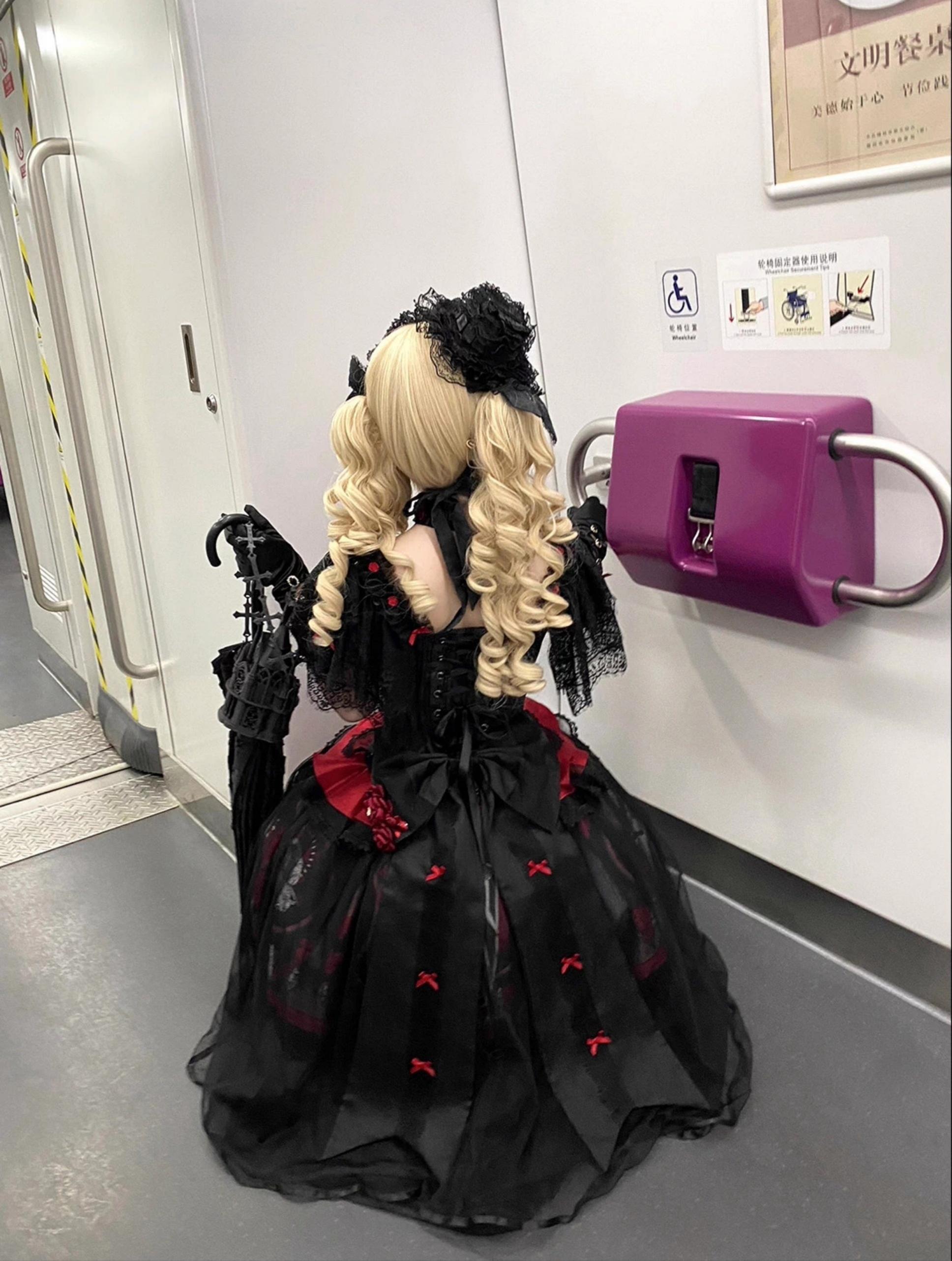 Caged Bird Hotel - Eclipsed Moon Gallery - Plus Size Halloween Gothic Lolita Skirt & Bodice Set