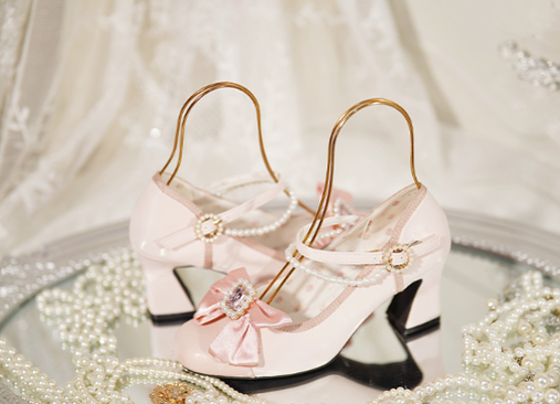 Pure Tea For Dream - Transatlantic Love Poem - Sweet Elegant Lolita Mid-Heel Daily Shoes