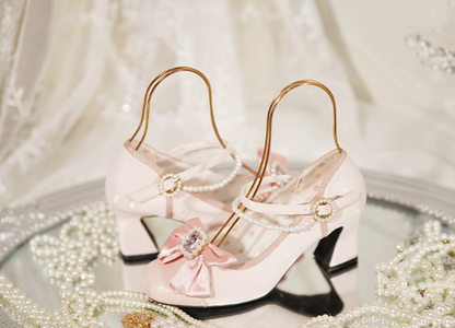 Pure Tea For Dream - Transatlantic Love Poem - Sweet Elegant Lolita Mid-Heel Daily Shoes