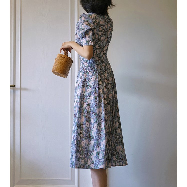 lady floral retro dress