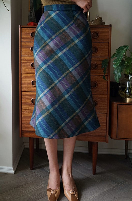 British plaid elegant skirt