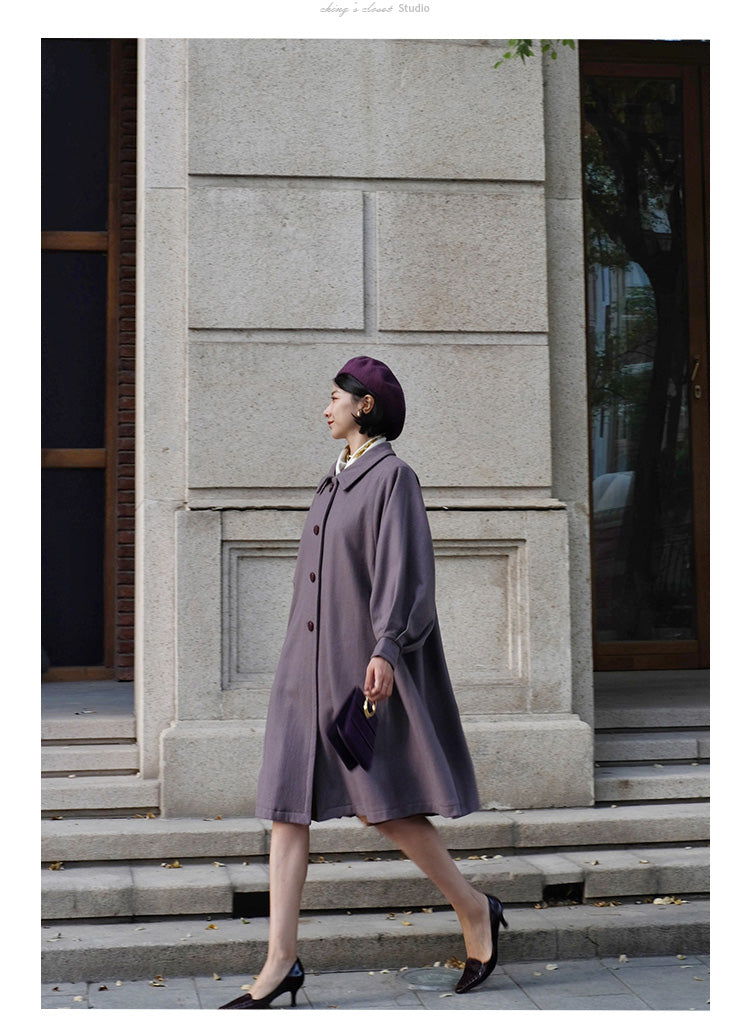 Western lady classical wool coat