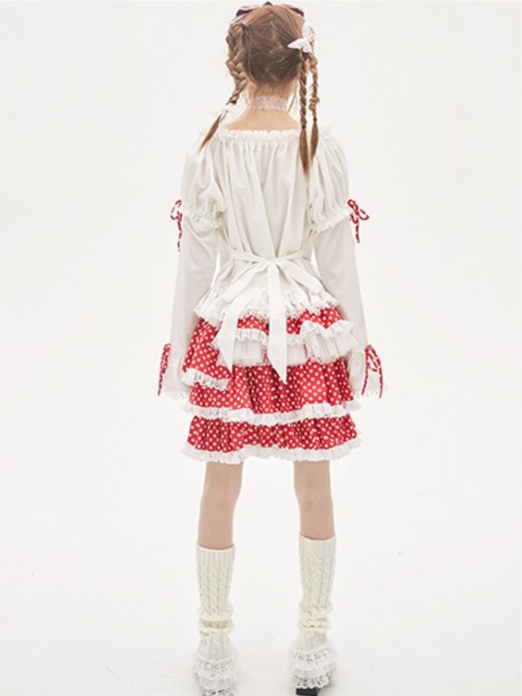 Ruffled Lace Blouse【s0000001876】