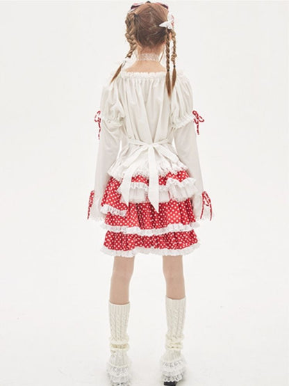 Ruffled Lace Blouse【s0000001876】