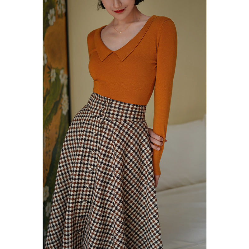 British plaid hepburn skirt