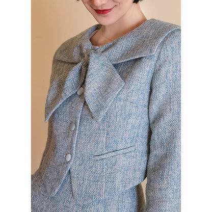 Forget-me-not lady tweed jacket and mermaid skirt