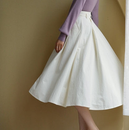 White Umbrella Skirt for Ladies