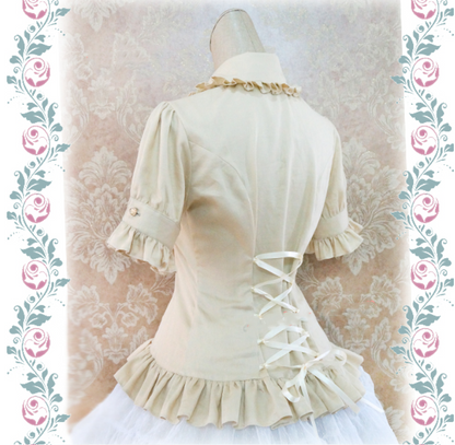 Strawberry Witch - Multicolors Short Sleeve Cotton Lolita Blouse
