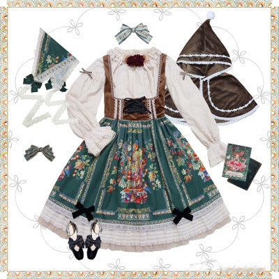 Miss Point - Praise of Abundance - Bavarian Velvet Lolita Jumper Dress