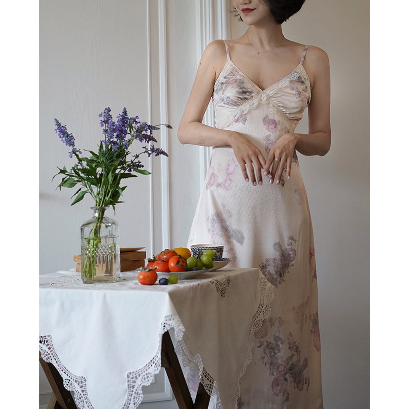 Floral watercolor camisole dress