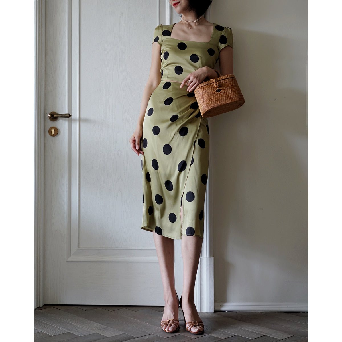 Duchess polka dot vintage skirt