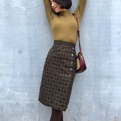 classical plaid skirt