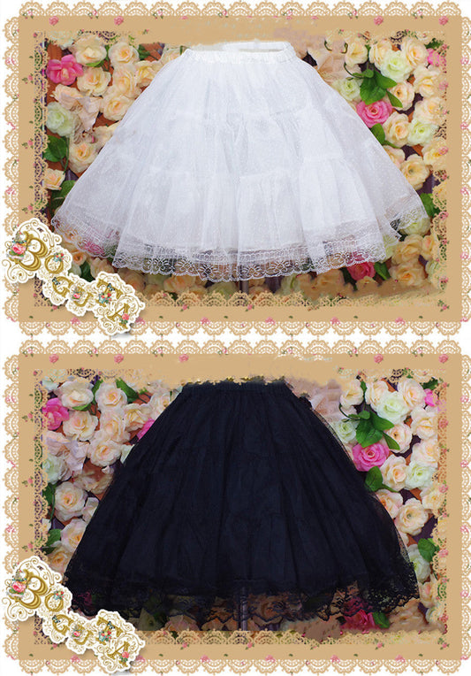 Boguta - A-line Casual Lolita Pure Lace three-layers Petticoat