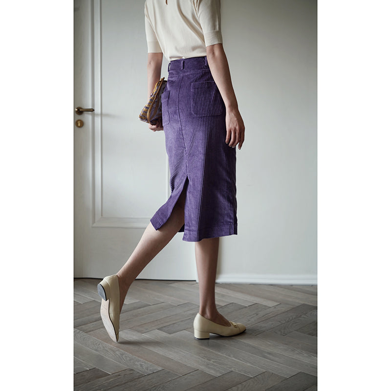 ladies velvet pencil skirt