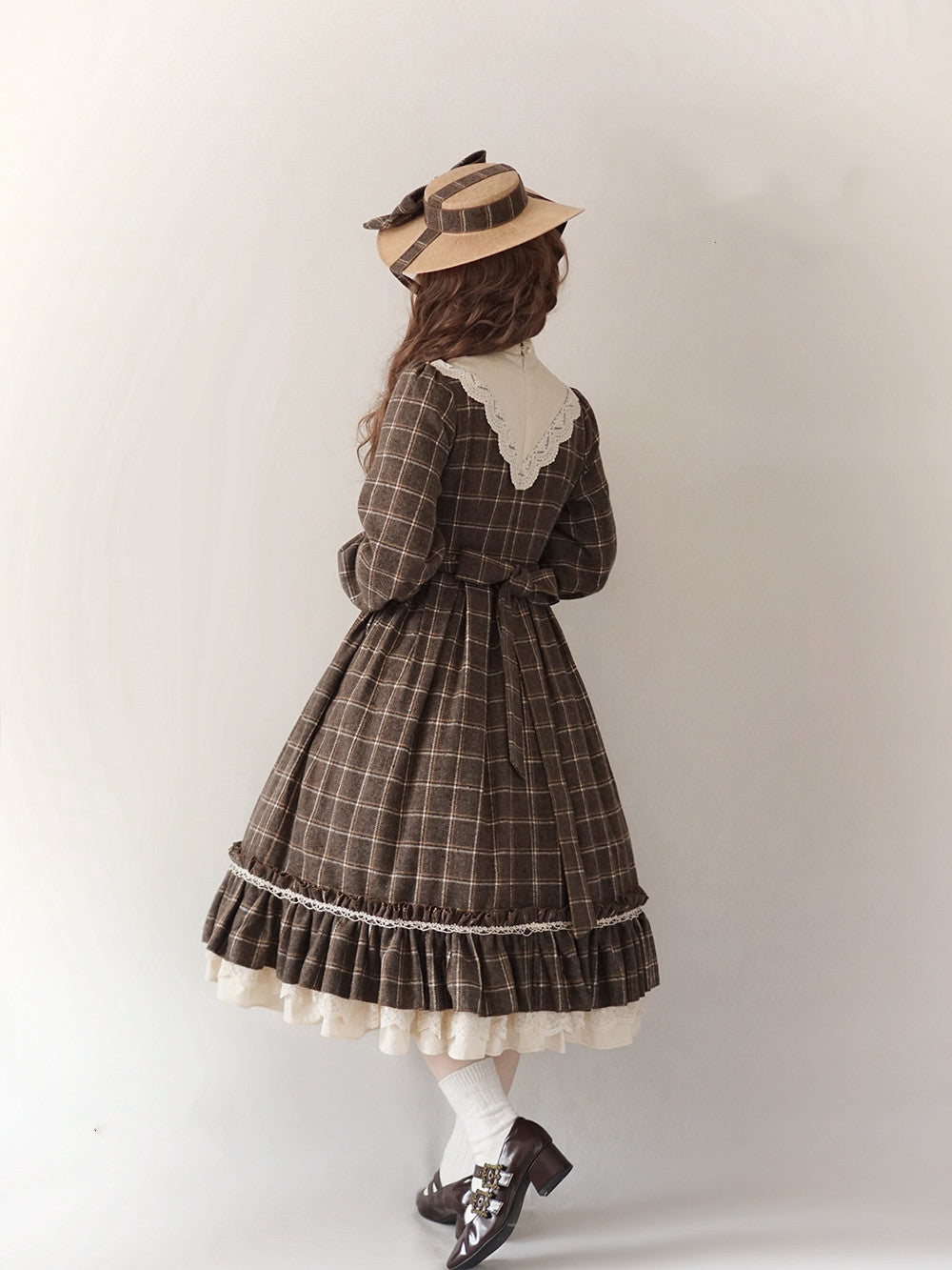 Miss Point - Rose Silhouette 3.0 - Plaid Vintage Classic Lolita OP