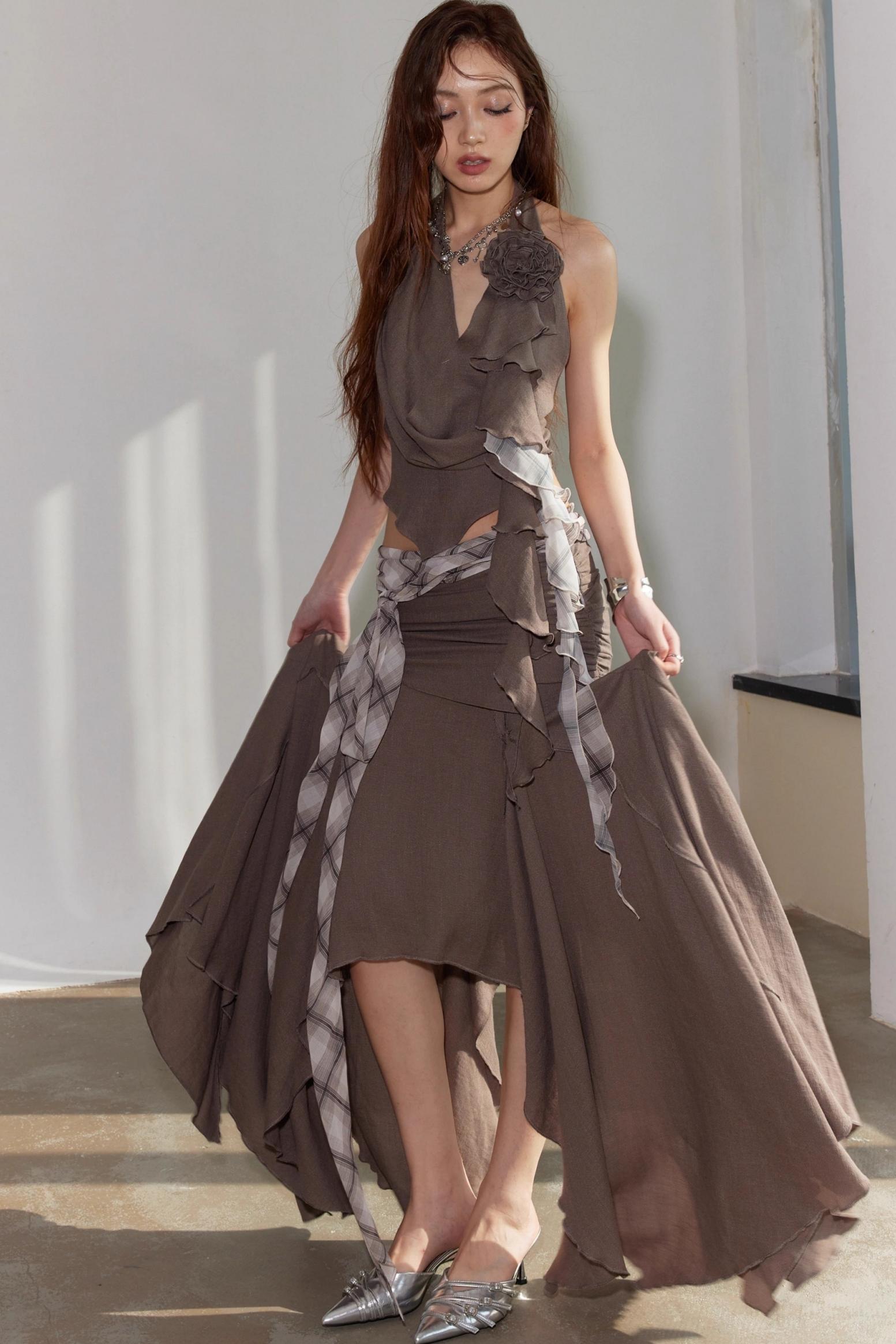 Asymmetrical Swing Vest & Skirt Set-Up