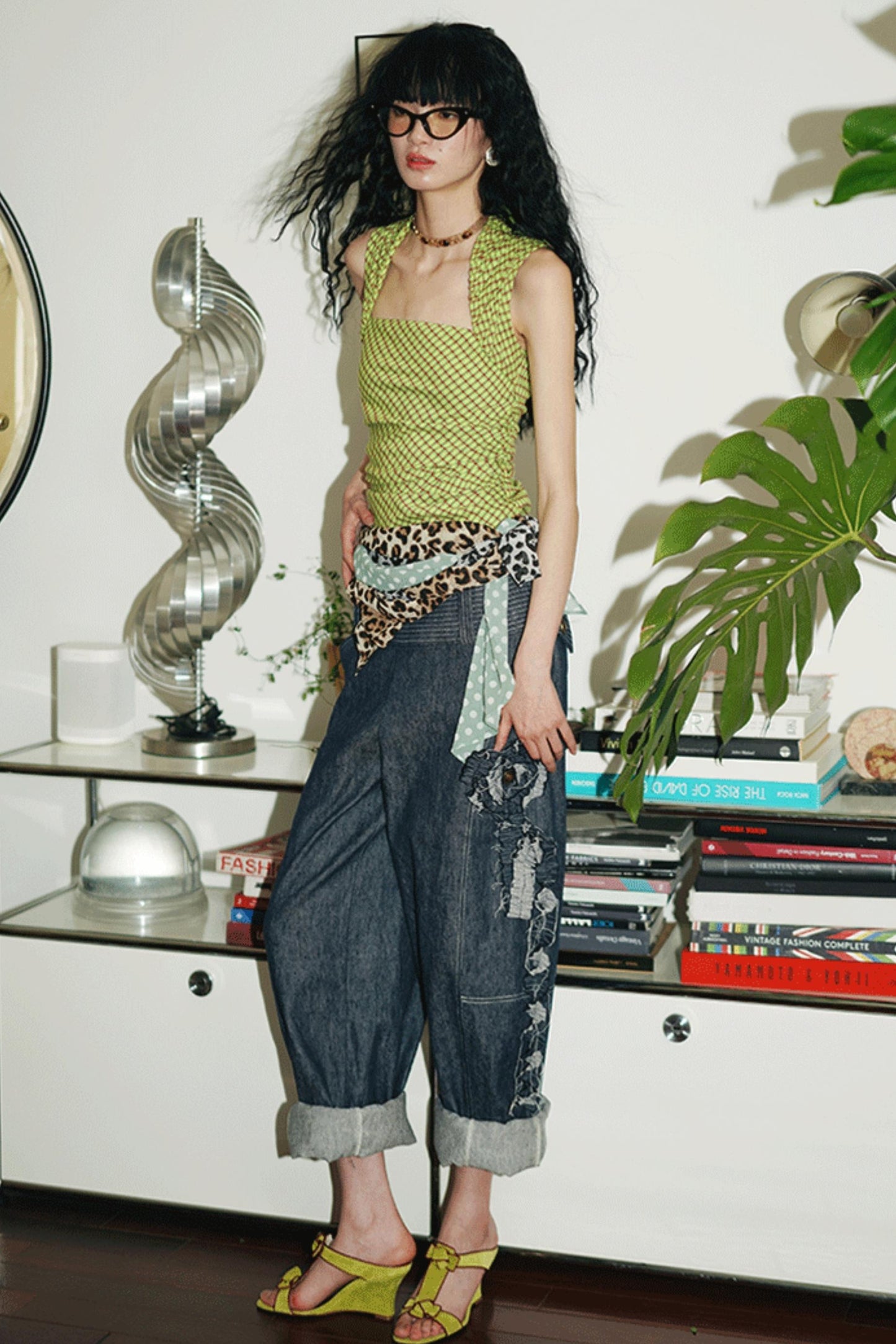 Sleeveless Tartan Vest