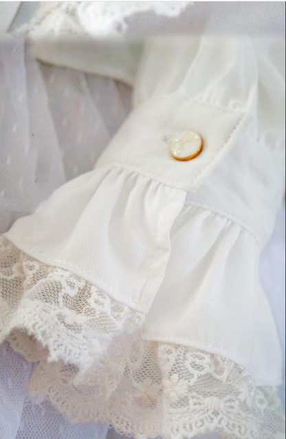 Strawberry Witch - Elegant Lace-Up Back Lolita Blouse