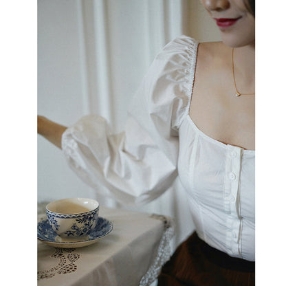 Lady White Vintage Blouse