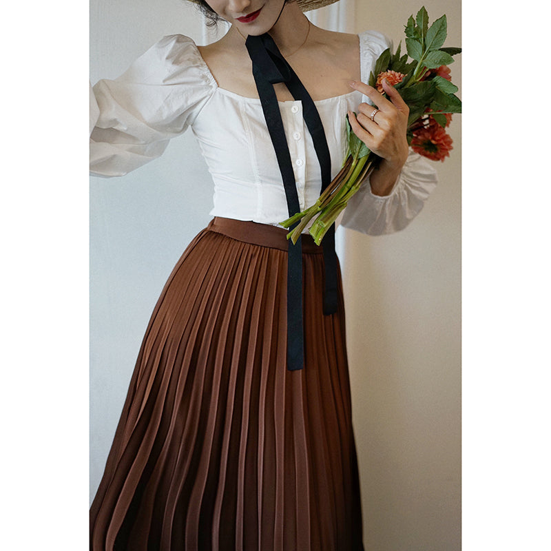 Western Ladies Elegant Pleated Skirt