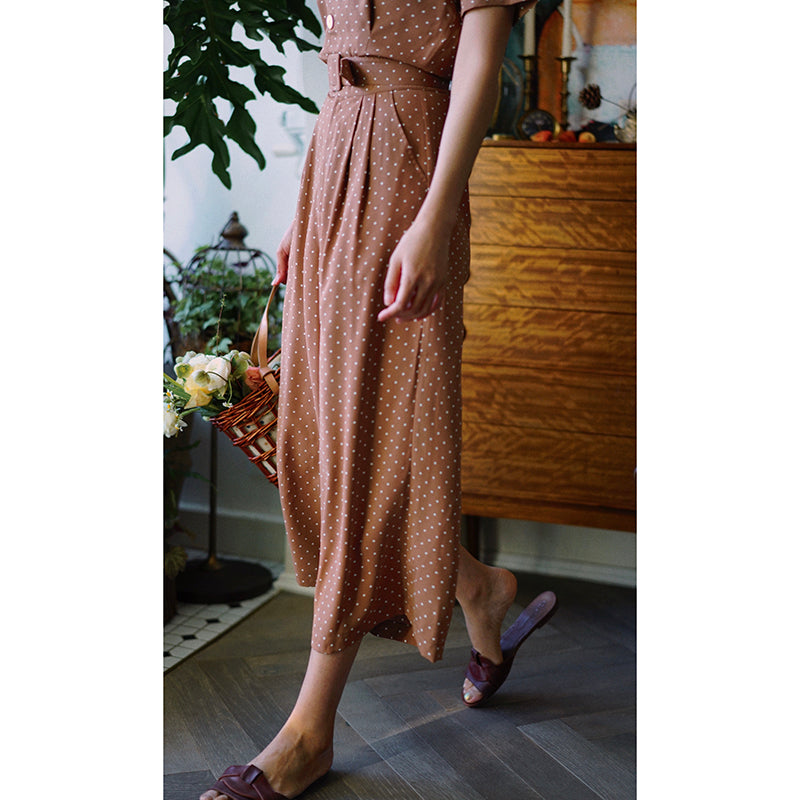 Lady's Polka Dot Retro Jumpsuit