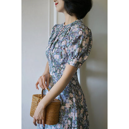 lady floral retro dress