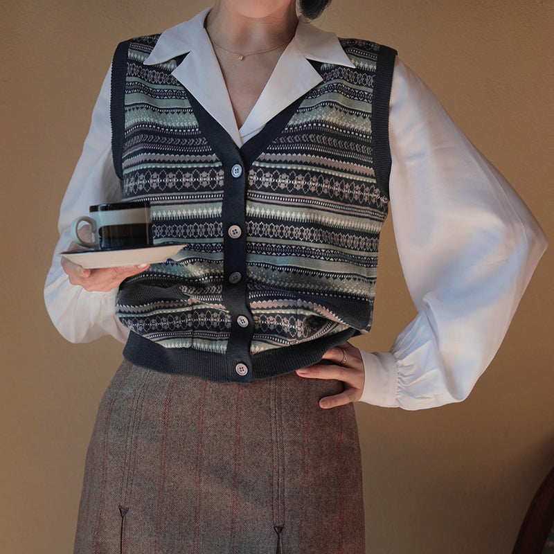 nordic knit vest