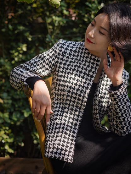 houndstooth tweed jacket