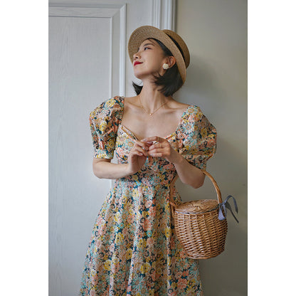 Flower field vintage dress