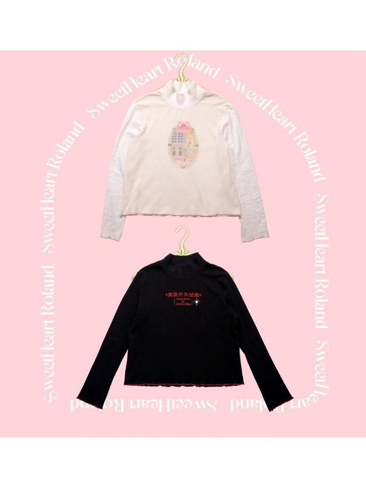 Half turtleneck cotton bottoming shirt 【s0000003604】