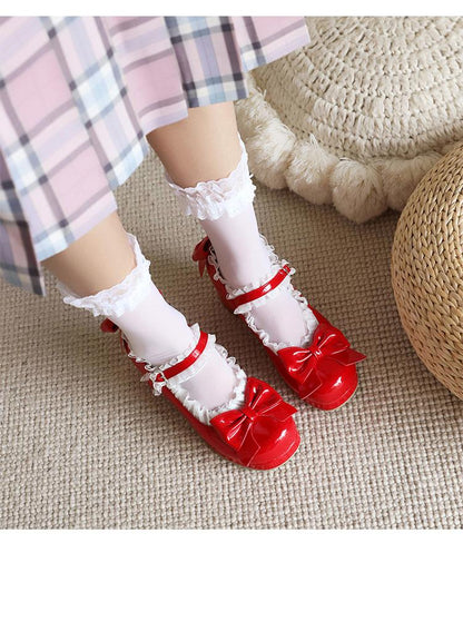 Yana - Rainbow Yana - Sweet Lolita Shoes, Lace & Bow Design