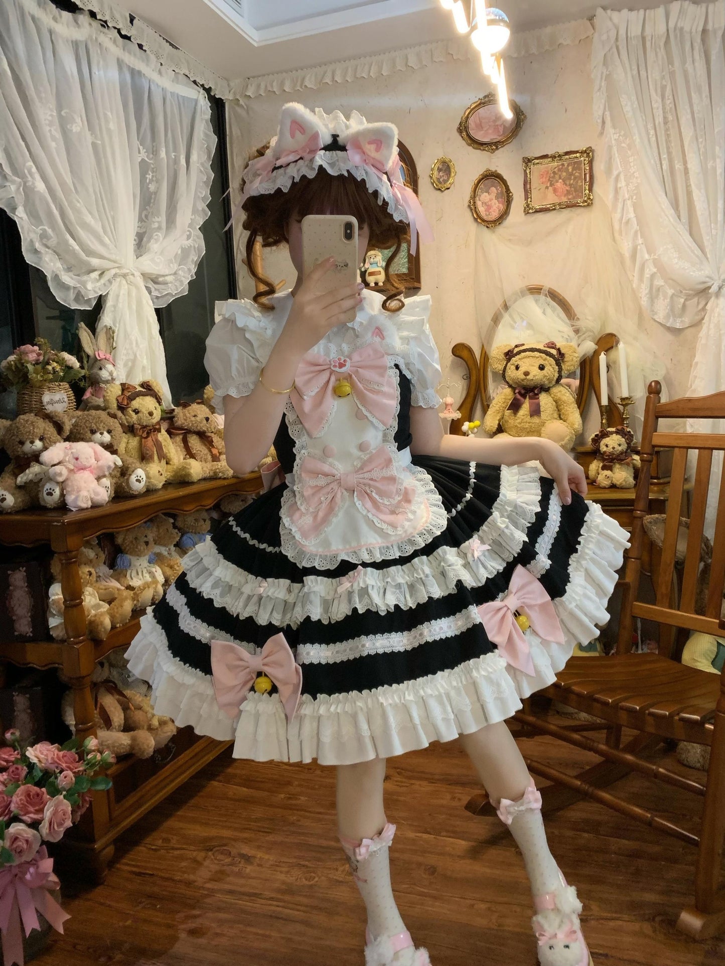 Sugar Girl - MeowRin SweetMaid - Sweet Lolita JSK, Adjustable Straps