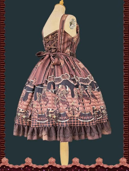 Infanta - Chocolate Carousel - Peter Pan Collar Old School Lolita Jumper Dress