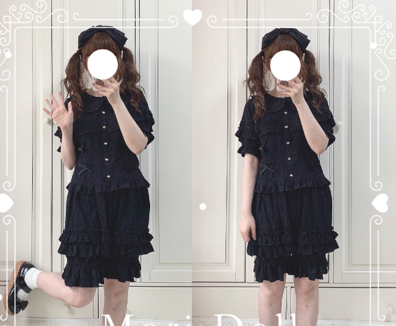 Mori Doll - Kawaii Lolita Rabbit Ears Short Sleeve Shirt Multicolors