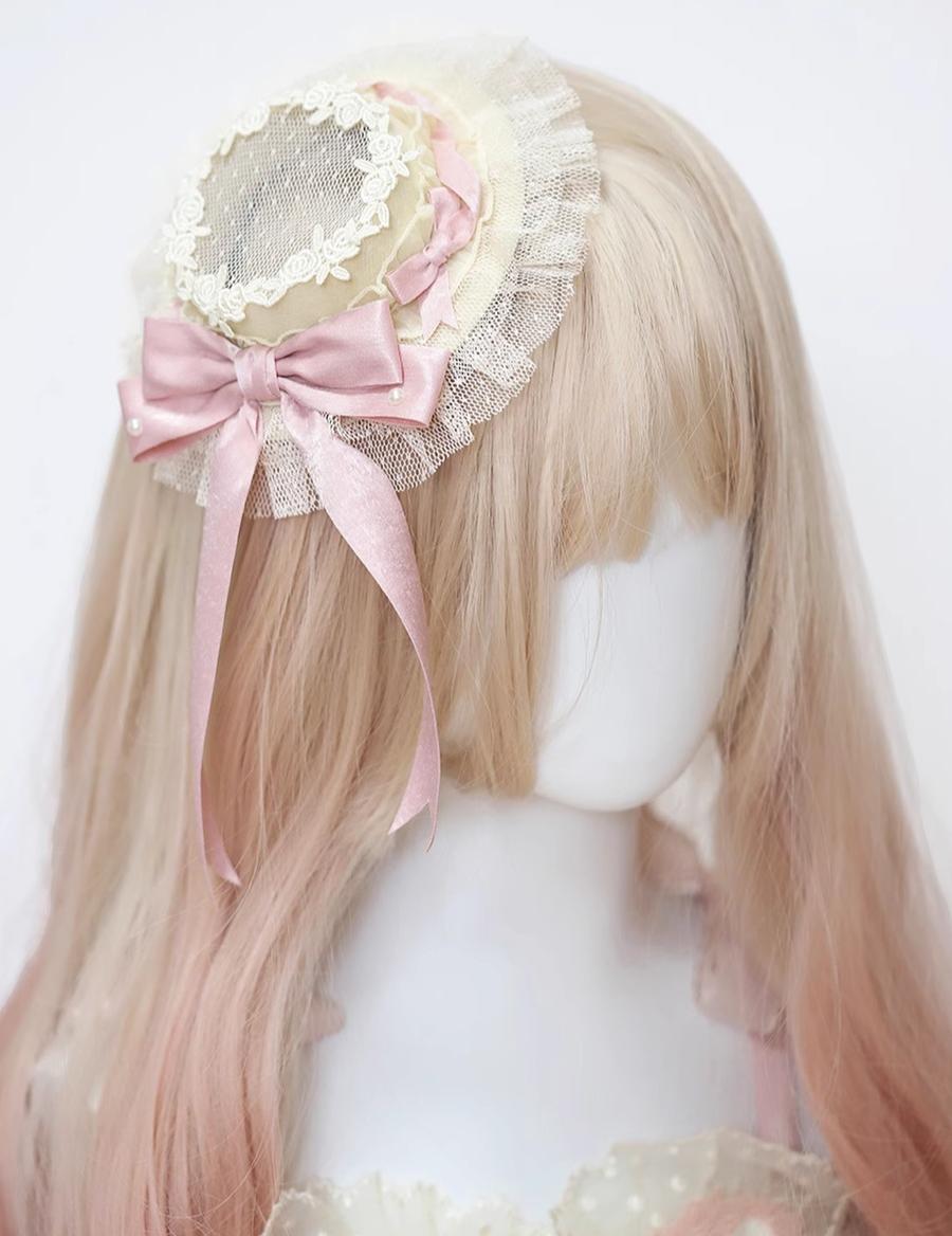 The Accessories' Story - Satin Ballet - Sweet Lolita Headdress Feather Bow