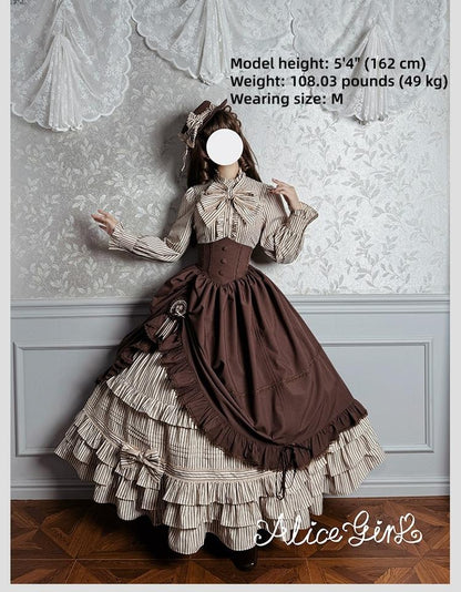 Alice Girl - Duke of Victoria - Classic Lolita SK & Overskirt Set