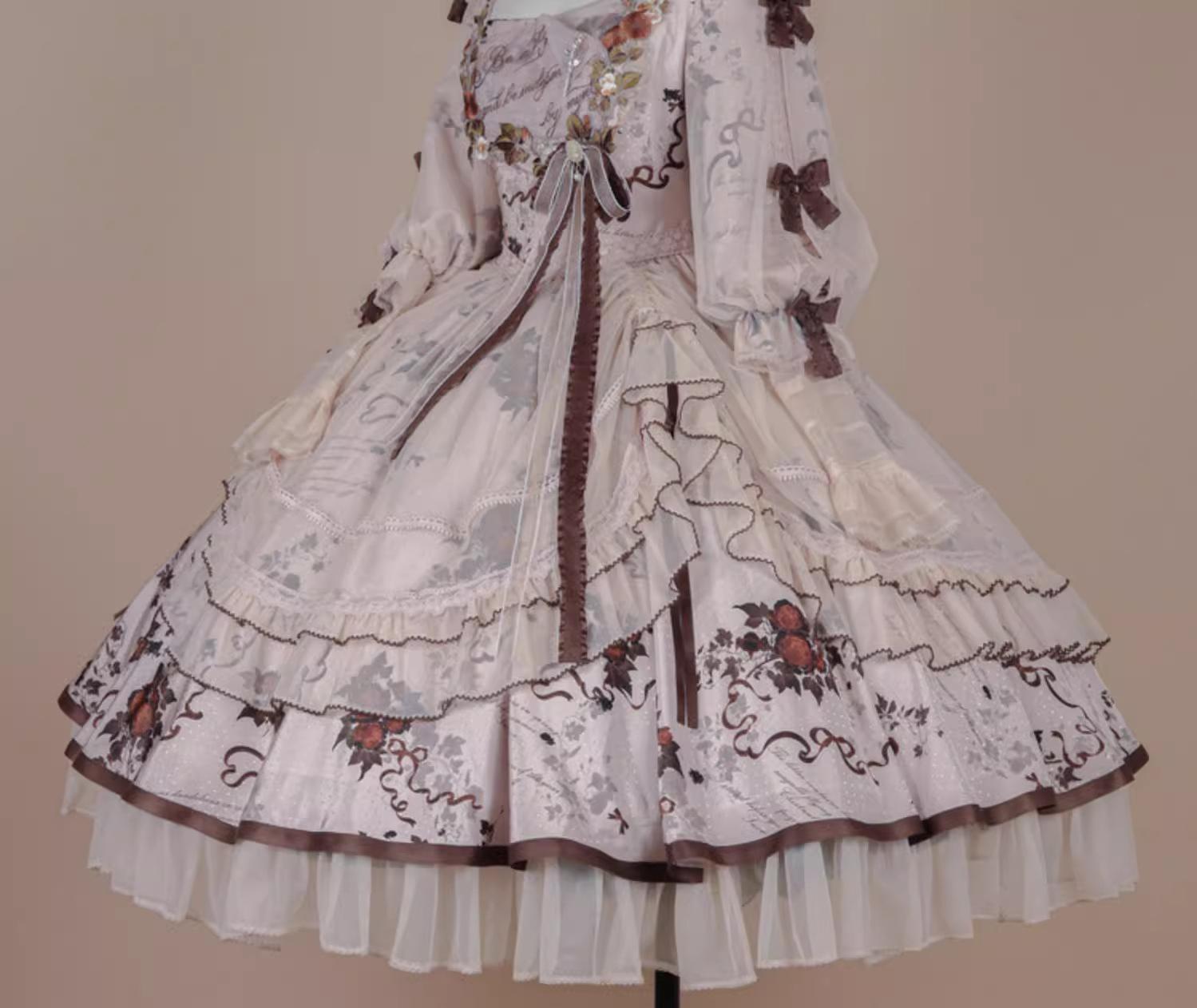 Miaoplus - Romantic Seizure - Sweet Lolita OP Mutton Sleeve Lolita Dress